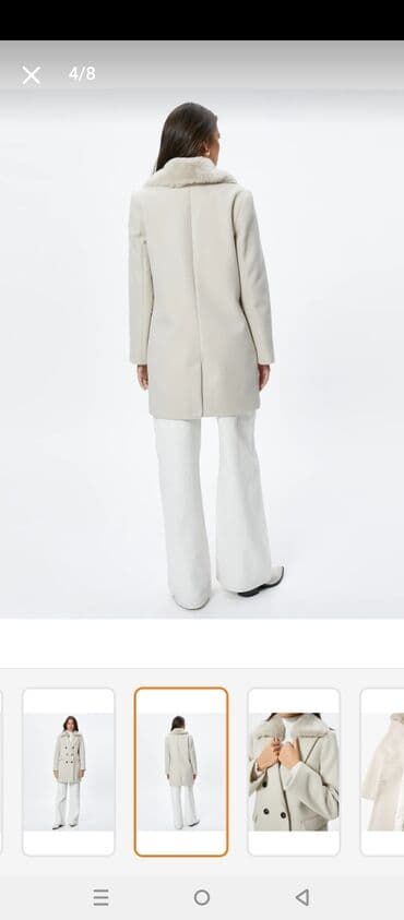 qadınlar üçün təbii dublyonkalar: Palto, S, rəng - Bej — 2