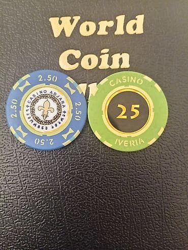 gta 5 kaset: Kolleksiya üçün iki ədəd orijinal kazino fişi. - Casino Adjara — 1