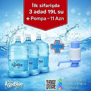 Aquablue – 19 litrlik içməli sular - Həcm: 19L - Brend: Aquablue - lalafo.az -da Aquablue – 19 litrlik içməli sular - Həcm: 19L - Brend: Aquablue -