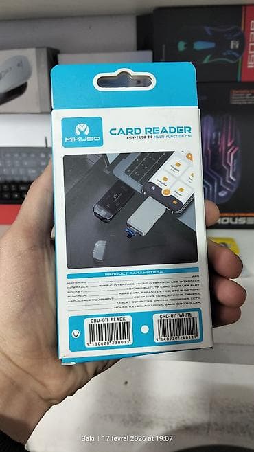 kampyuter: Mikuso CRD-011 6‑in‑1 USB 2.0 Multi‑Function OTG kart oxuyucu — 2