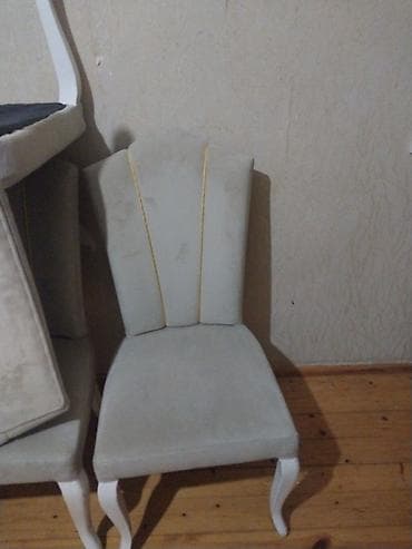 perla stul: Qonaq otağı üçün, İşlənmiş, Qatlanmayan, rəng - Ağ Stul — 2