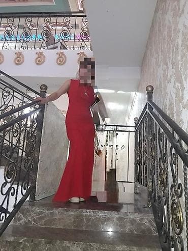 zerli donlar: Qırmızı rəngdə zərif maxi don - Model: qolsuz, uzun (maxi), baldır — 3