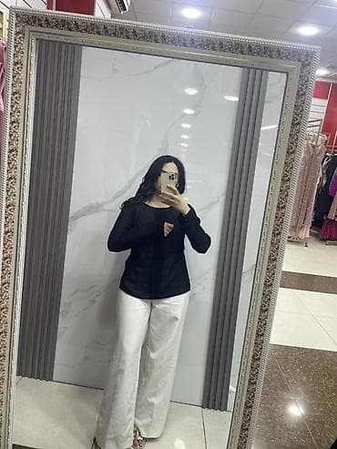 qəd: Qara qadın bluzası - Rəng: klassik qara - Model: iki fərqli geyinmə — 2