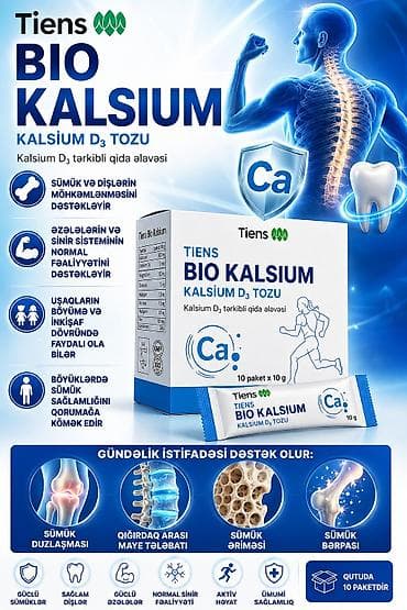 xonca desti: Tiens Bio Kalsium – Kalsium D3 tozu (qida əlavəsi) Məhsulun forması — 1