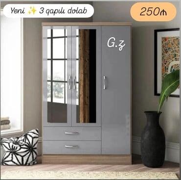 hamam şkafı: Açılan, 3 qapılı Düz dolab, Dəhliz dolabı — 1