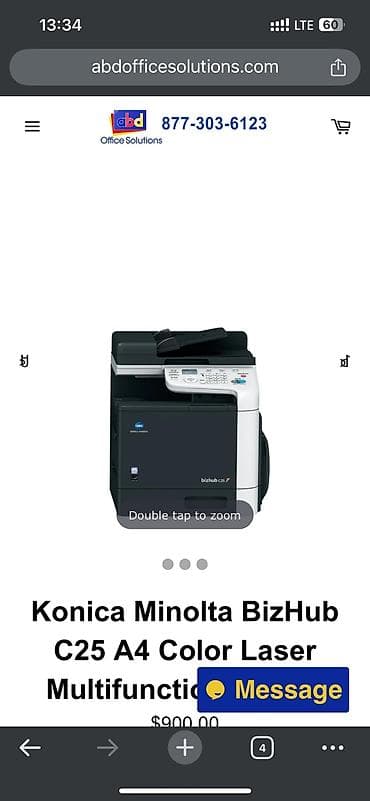 mini pirinter: Konica Minolta BizHub C25 – A4 rəngli lazer çoxfunksiyalı cihaz — 1