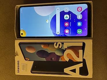 samsung galaxy a21s: Samsung Galaxy A21S, 32 GB, rəng - Qara, Barmaq izi, İki sim kartlı — 3