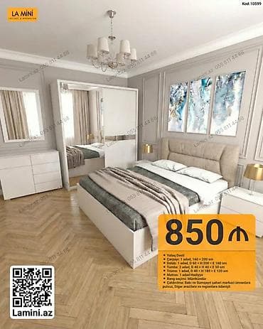 Yataq Dəsti – La Mini (Kod: 10599) Komplektə daxildir: - Çarpayı: 1 — 1