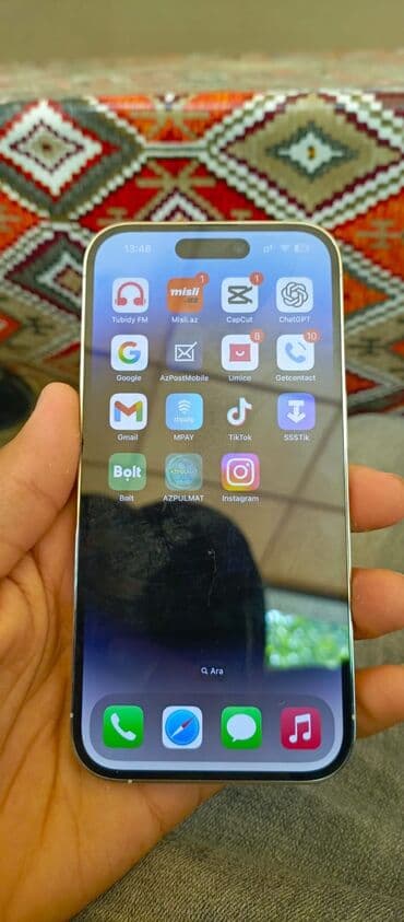 iphone xr qiymeti irsad: IPhone 14 Pro, 128 GB, Matte Silver, Face ID, Simsiz şarj — 1