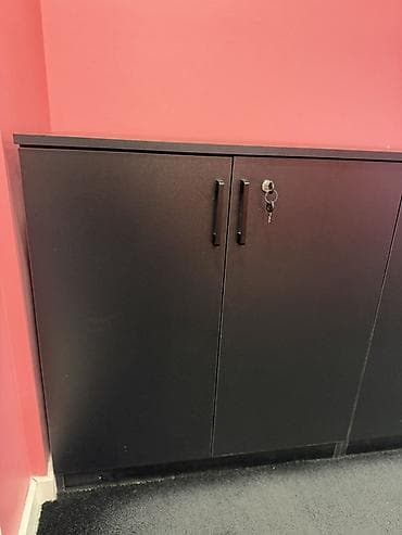 Ofis dolabları: Təcili Ofis üçün uzun saxlama dolabı - Rəng: mat qara - Korpus — 2