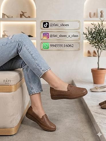 Qadın günlük loafer ayaqqabısı - Model: perforasiyalı (deşikli) üst — 1