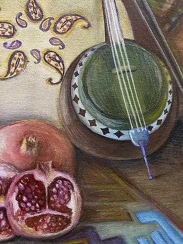 first home tekstil: Rəsm əsəri: “Azərbaycan motivləri” – taxta lövhə üzərində orjinal rəsm — 3