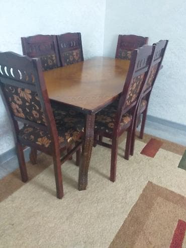 saloglu mebel divanlar: Mətbəx üçün, Açılmayan, Dördbucaq masa, 6 stul — 2