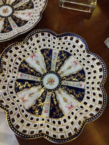 meyvəli tortlar: Tort və şiriniyyat qabı, rəng - Ağ, Farfor, Çexiya — 7