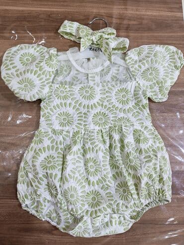 детские вязаные сарафаны: Комбинезон, Для девочек, 6 - 9 мес. — 1