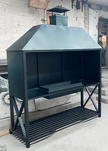 Manqallar, qrillər, barbekyu: Açıq hava üçün peşəkar kömür/manqal stolu və modul mətbəx komplekti - — 7