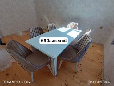 Qonaq otağı üçün, Açılmayan, Dördbucaq masa, 6 stul lalafo.az -da Qonaq otağı üçün, Açılmayan, Dördbucaq masa, 6 stul