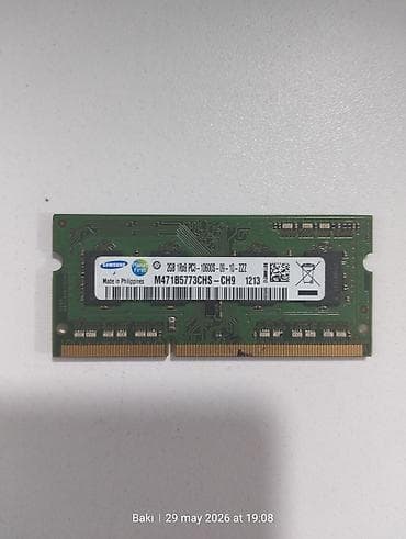 nokia internet modem: Operativ yaddaş (RAM) Samsung, 2 GB, 1333 Mhz, DDR3, Noutbuk üçün, İşlənmiş — 1