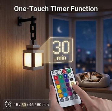 it sekilleri: RGB divar fənəri – piksel/retro üslubda asılan LED fənər - Ölçülər — 4