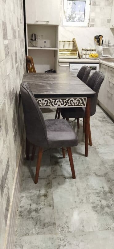 işlənmiş stol stul dəsti sumqayit: 🇹🇷Türk istehsalı Möhtəşəm ✨✨ Kuxna üçün stol stul dəsti 4 stul 1 — 5