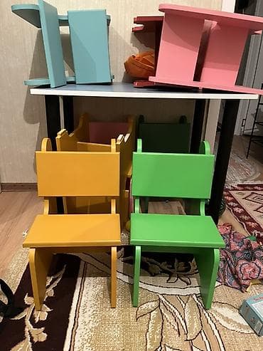 детское кресло: Rəngli uşaq stulları - Məhsul: Uşaqlar üçün sabit və təhlükəsiz — 2