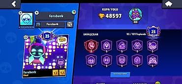 massage xidməti: Brawl Stars hesabı – “forsberk” - Kupa: 48 597 - Prestij: 25 - Klub — 1