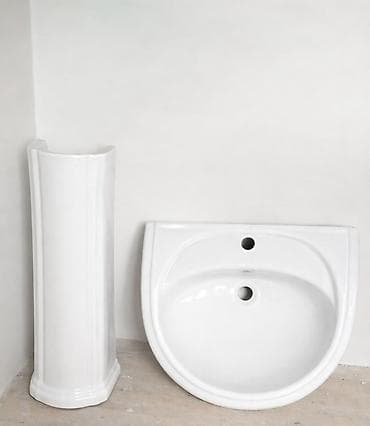 Keramik ayaqüstü lavabo dəsti Gülben firma - Material: keyfiyyətli