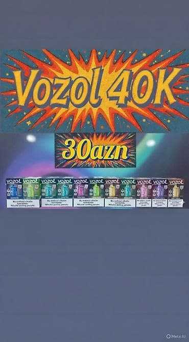 Vozol 40k topdan sati̇ş qi̇yməti̇ 20azn mi̇n say 30ədəd vozol 10k