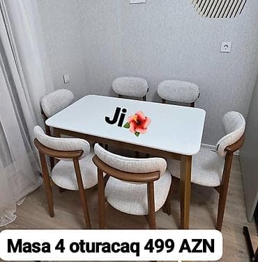 ✅Metbex masa desti Masa 4 oturacaq Masa bagli.70*120 Masa acilanda