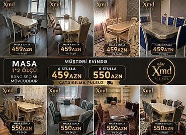 tabletka stullar: Masa və stul dəstləri – Xmd Mebel - Masa ölçüsü: 1×2 m - Komplekt — 1