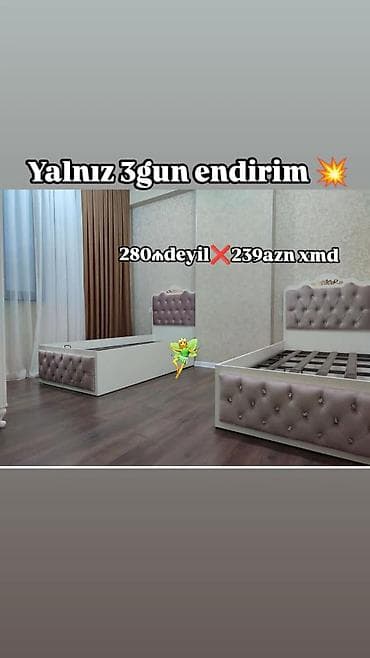 mebel masa: Uşaq/yeniyetmə üçün tək nəfərlik çarpayı dəsti. - Rəng: ağ karkas — 1
