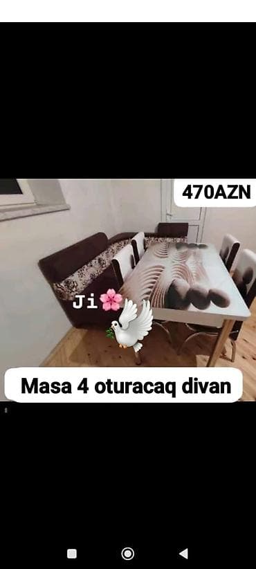 tekerli oturacaq: Mətbəx üçün, Yeni, 4 stul — 1