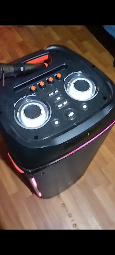 bluetooth mikrofon karaoke: Portativ karaoke partnyoru – işıqlı Bluetooth akustik sistem - Güclü — 1