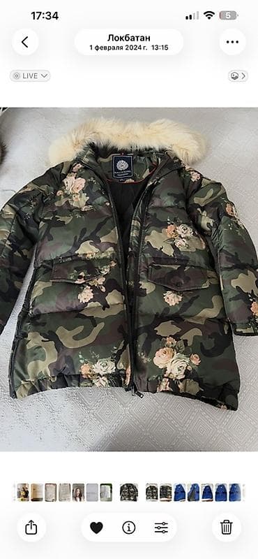 uşaq paltarlar: Qadın üçün qış gödəkçəsi - Rəng və dizayn: yaşıl-qəhvəyi kamuflyaj — 3