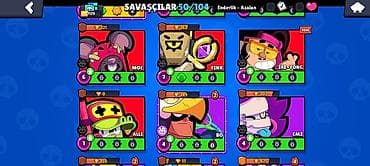 Digər oyun və konsollar: Brawl Stars hesabı – 50/104 döyüşçü Xüsusiyyətlər: - Profil: “adidas — 8