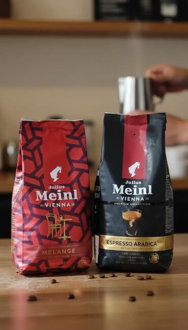 qehve: Premium kofe dənələri – müxtəlif brendlər və blendlər - Julius Meinl — 2