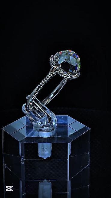 uzuk: Üzük, Gümüş, Brilyant, 4.01-5.00 Karat — 2