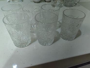 içki: Stəkanlar, Şüşə, 6 ədədli dəst — 1