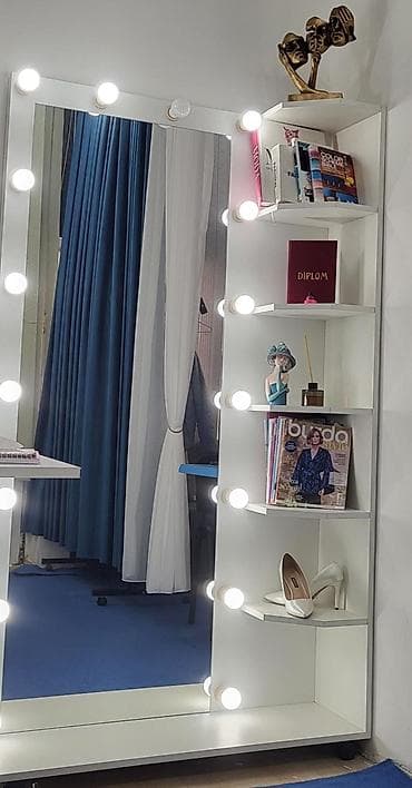 istolar: - Böyük ölçülü podiom güzgüsü: perimetri boyunca LED lampalarla geyim — 2