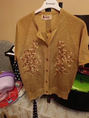 Svitşotlar: Qızılı rəngli qısaqol kardiqan - Brend etiket: New Fashion (High — 1