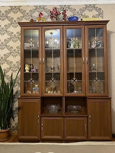 şfaner ucuz: Klassik üslubda vitrin/divanxana servantdolu şkaf - Material: taxta — 3