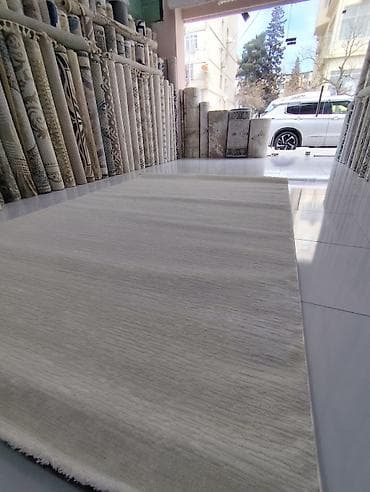 kovralit: Müasir dizaynlı xalça - Rəng: boz tonlarda abstrakt naxış; əlavə — 7