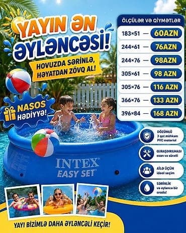 Yeni Şişmə hovuz Intex, 5.1 - 6 m, 1501 - 2000 l lalafo.az -da Yeni Şişmə hovuz Intex, 5.1 - 6 m, 1501 - 2000 l
