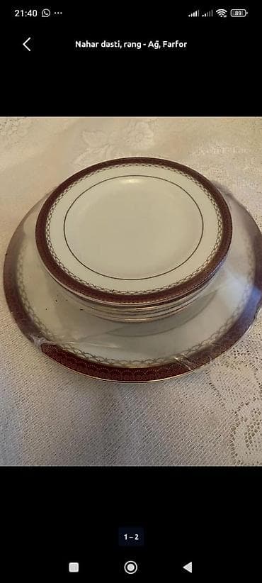 düşün və varlan: Farfor süfrə və çay ləvazimatları dəsti - Material: farfor - Rənglər — 1