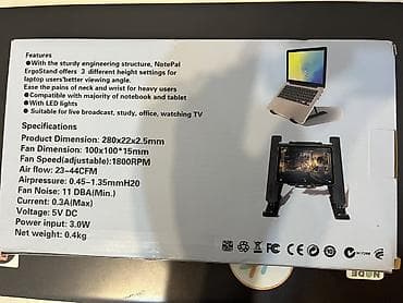 N6 Notebook Cooling Partner – noutbuk və planşet üçün soyuducu stend — 3