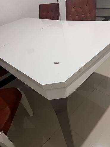 stulla: Qonaq otağı üçün, Açılan, Dördbucaq masa, 6 stul — 3