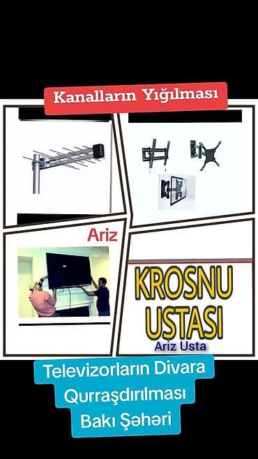 82 smart tv: Krosnu ustası Krosna ustası Televizorların divara qurrasdırılması — 1
