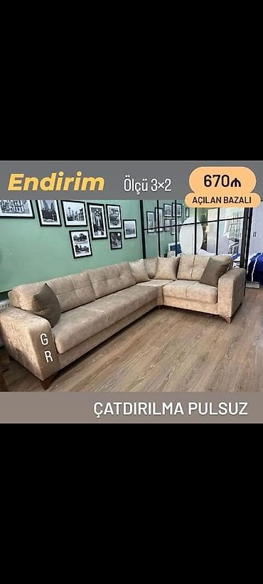 kunc divan satilir: Künc divan, Yeni, Açılan, Bazalı — 1