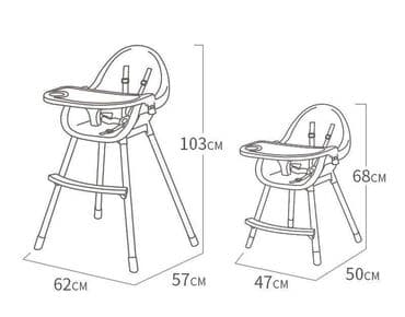 qidalandırmaq üçün uşaq stul yelləncək: Hündür kreslo LAMOSA SMILE mavi Yaş 6 aydan. Xüsusiyyətlər: korpus — 2