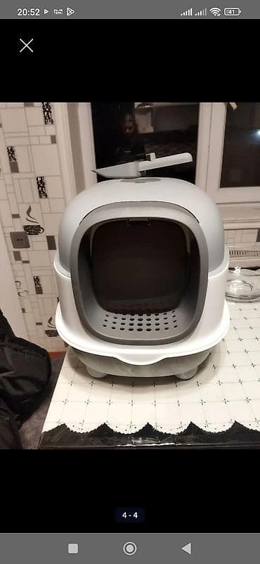 pişik südü tozu: Sola çevir yenidir.Qapalı pişik tualeti – scoopup ilə - Qapalı — 1